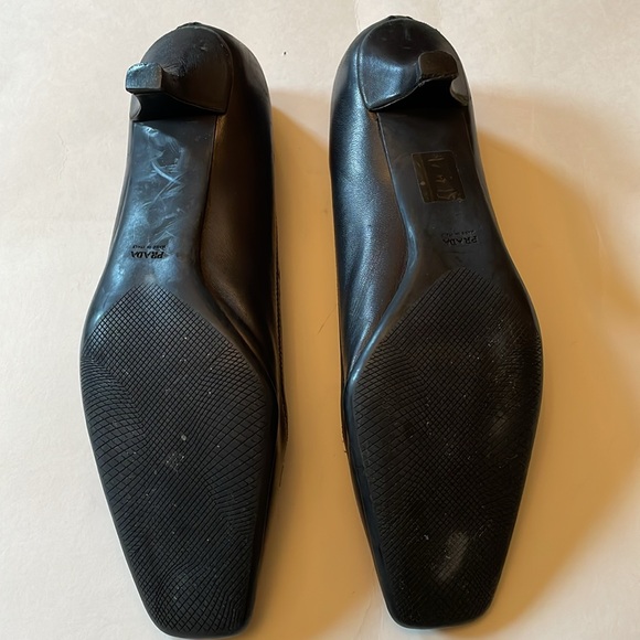 Prada Sport Black Leather Loafer Pumps Size 40 - Picture 13 of 14